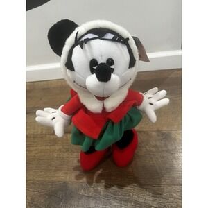 NWT Vintage 90s Minnie Mouse Disney Christmas Plush J.G. Hook GUND New With Tags